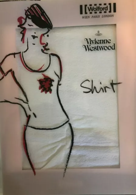 VIVIENNE WESTWOOD & Wolford Heart shirt Color: White/Bordeaux Small 50982 -  45 $119.99 - PicClick