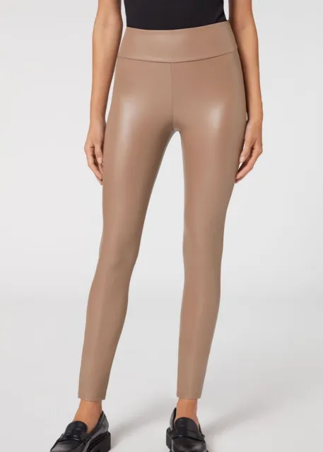 CALZEDONIA THERMAL LEATHER Effect Leggings Uk Size small £19.00 - PicClick  UK