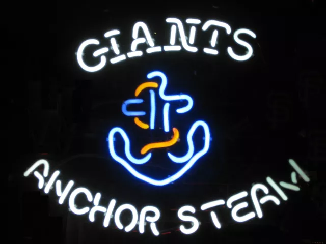 Giants Anchor Steam Beer Logo 20"x16" Neon Sign Light Lamp With Dimmer