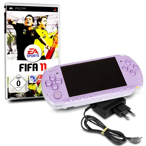 Psp Console 3004 Slim&lite Violet # 35A +Câble Du Chargeur + Jeu Fifa 11