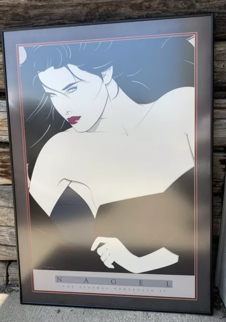 40.5”x 28.5” Vintage Patrick Nagel Playboy Portfolio II Print 1989 Framed 40.5”x 28.5” Vintage Patrick Nagel Playboy Portfolio II Print 1989 Framed