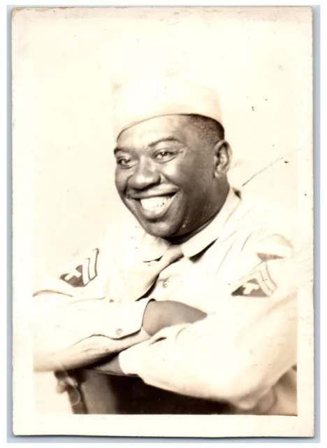 1943 Black Americana WW2 US Military Cpl. Mason California  RPPC Photo Postcard