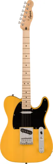 SQUIER Sonic ™ TELECASTER, Érable Fingerboard, Noir Pickguard, Butterscotch Blon