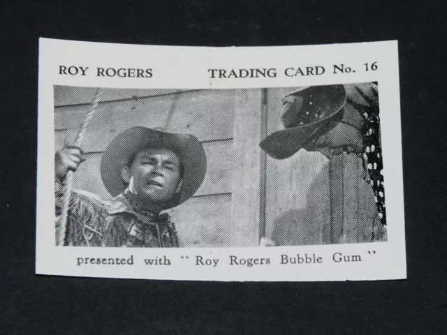 Roy Rogers Bubble Gum Card 1955 #16 Singing Cowboy Western Acteur Chanteur Usa