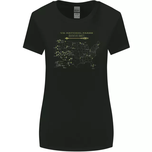 T-shirt US National Parks Hiking Trekking Walking donna taglio più largo