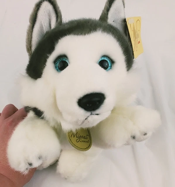 Aurora Miyoni Husky Plush Stuffed Animal Blue Eyes Siberian Dog Toy Tags 26263