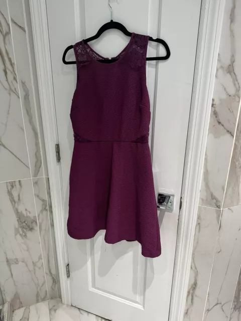 Kensie Dress Womens Purple Textured Sleeveless Dressy Jumper Dress Size Medium 2