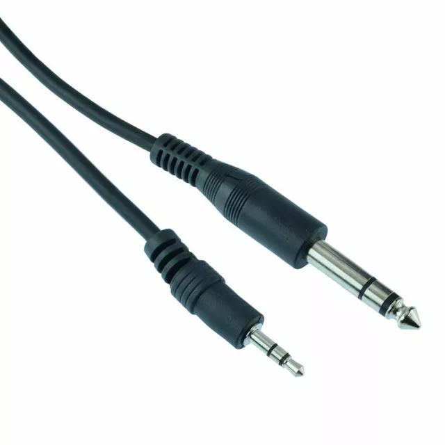 1m 3.5mm to 6.35mm 1/4" AUX Stereo Jack Audio Lead Cable Plug