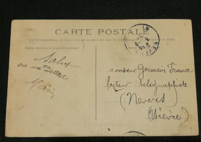 CPA 58 POUGUES LES EAU Route de paris - hannequin editor 2