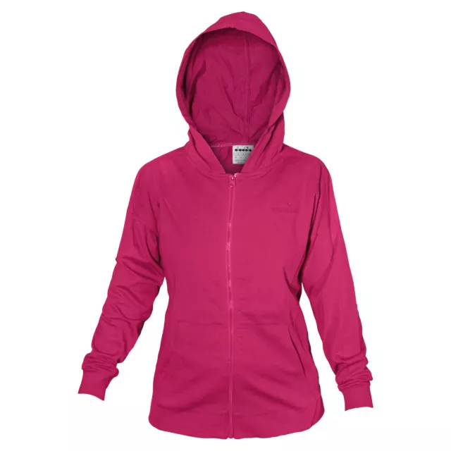 Felpa Donna DIADORA Cotone Leggero Full Zip 3 Colori Art.884