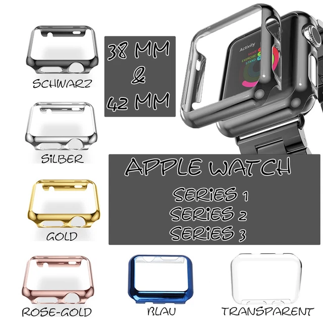 Apple Watch Display Schutz Hülle Glas Series 1 - 6 SE Serie 6 38 - 44 mm