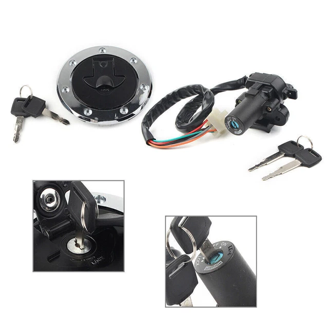 Kawasaki Ninja Zx6r Black Ignition Switch & Key Set For Kawasaki
