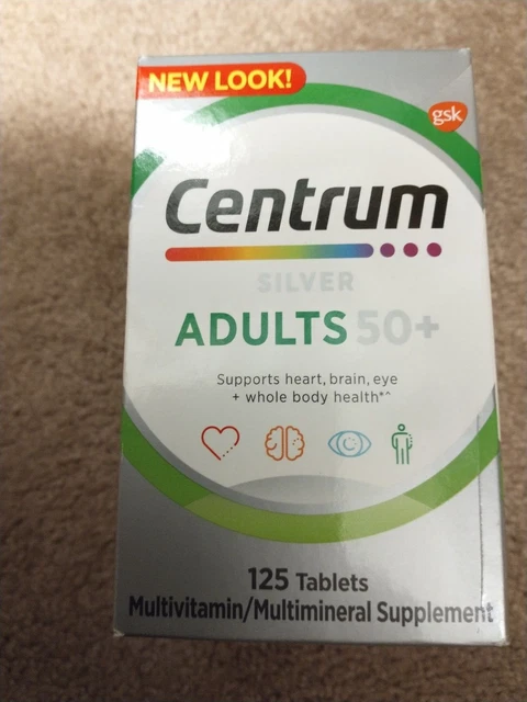 CENTRUM SILVER ADULTS 50+ Multivitamin / Multimineral 125 Tablets EUR 8 ...