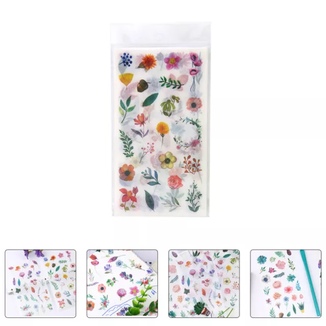 12 Sheets Décor De Bureau Autocollant Fleur Plante Journaling Stickers