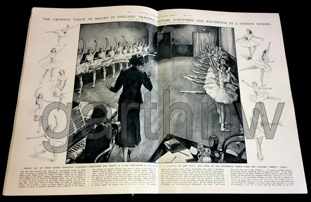 Ballet School 1937 London Art Pictorial + War Map Japan Move Shanghai To Nanjing