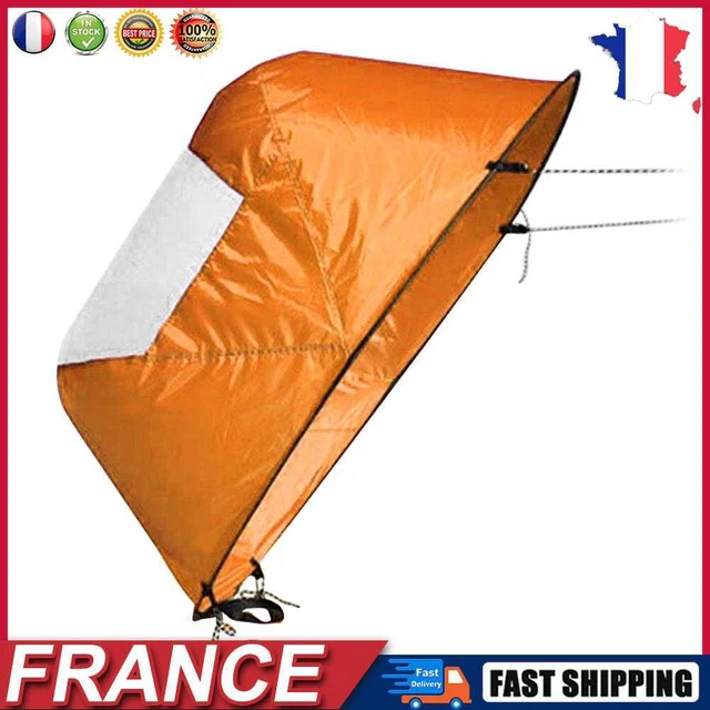 42 Inch Folding Kayak Wind Paddle Sailing Popup Sail w/Clear Window(Orange) fr