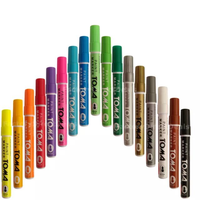 Universal Permanent Oil Based Paint Marker Waterproof Opaque Pen 17 Colours