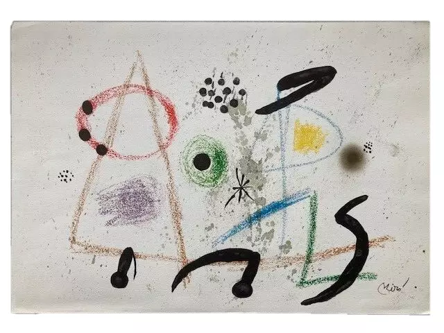 Joan Miro, Originallithographie Maravillas 3, 1975