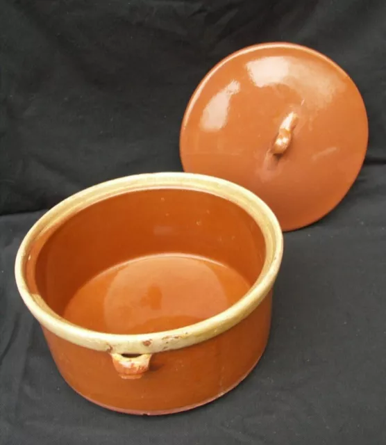 GRANDE COCOTTE PLAT au four terrine en terre cuite vernissée céramique