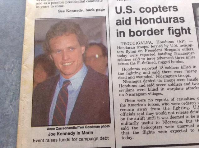 Marin I-J Newspaper 12/8/86 Joe Kennedy III Article & Photo complete edition