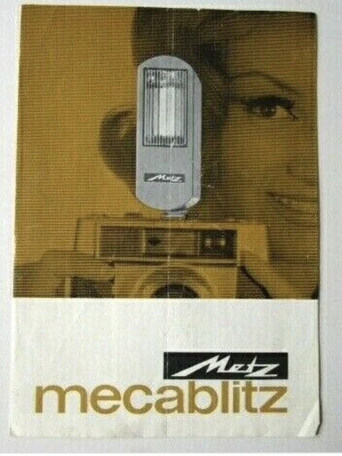 Metz Mecablitz Flash Tri-Fold  Operator's Instructions Hard To Find - E8B-18