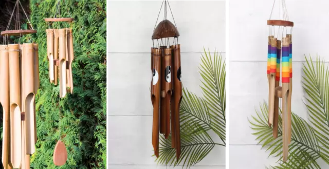 Naturals Bamboo Wind Chimes Home Decor FREE POSTAGE