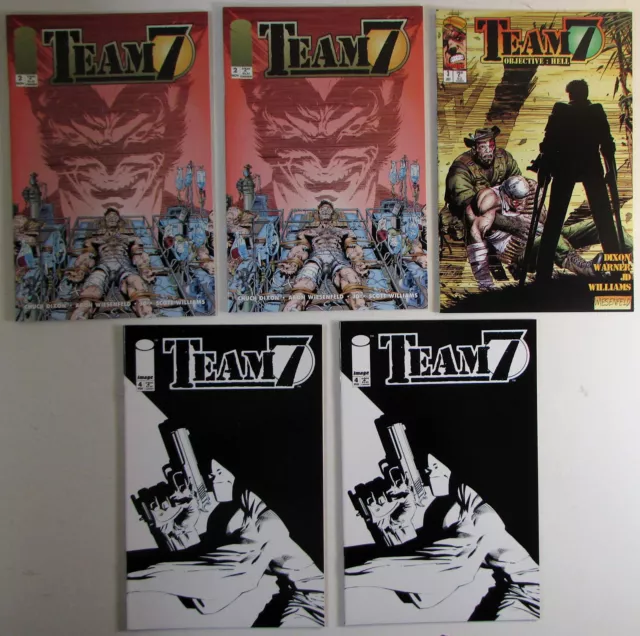 Team7 Lot of 5 #2 x2,4 x2,Opjective: Hell 3 Image (1994) Comic Books