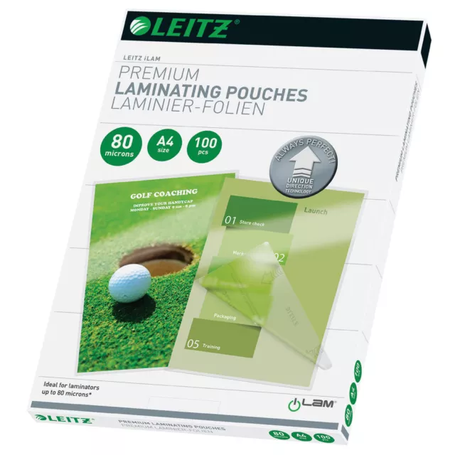Leitz Ilam Premium Laminado Bolsas Udt A4 160 Micras (Paquete De 100) 74780000