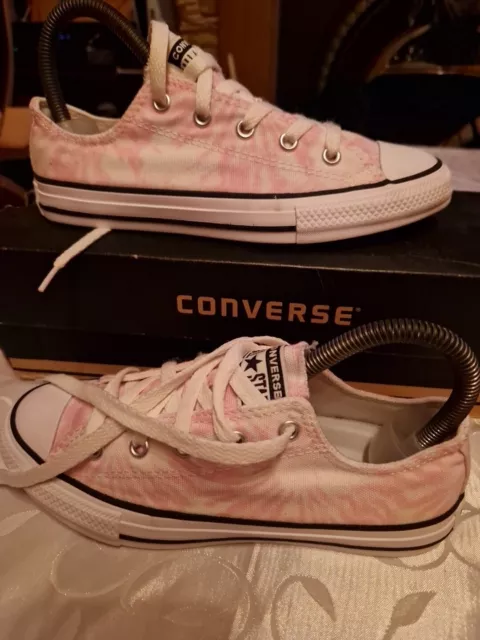 Converse All Star Girls Trainers Sneakers Size UK 2 Very Good Condition