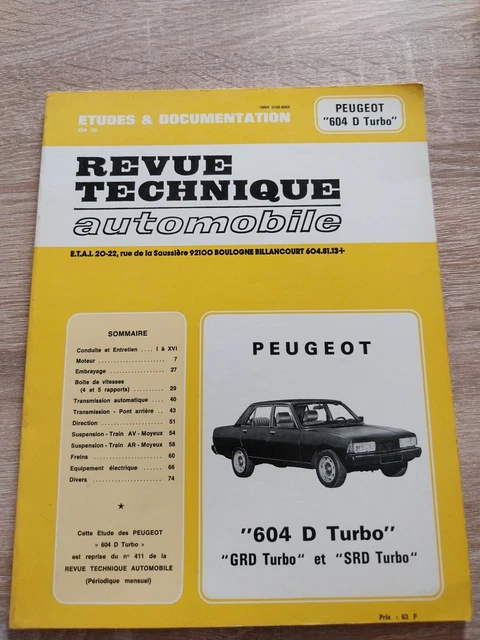 Durit Pour Peugeot 404, 504, 505 Diesel & TD - Pièce Neuve Fabrication Française