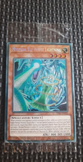 Yu-Gi-Oh! Mystical Elf White Lightning – LDS3-EN135 Secret Rare, 1. Auflage Sammelkarte