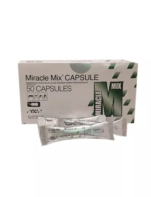 GC Miracle Mix Radiopaque Silver Alloy Glass Ionnomer Pack of 50 Cap (Fast Ship)