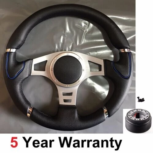 Sports Racing Steering Wheel & Boss Kit Hub Fit Vw T4 Transporter 96-03 3 Spoke