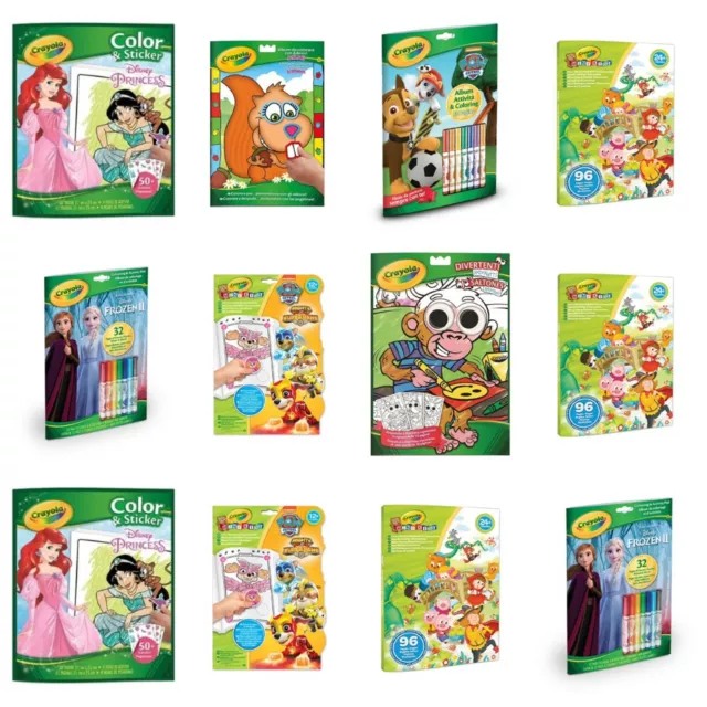 CRAYOLA ALBUM DI attività Per Bambini da Colorare Libri e adesivi Senza  Macchia EUR 3,90 - PicClick IT