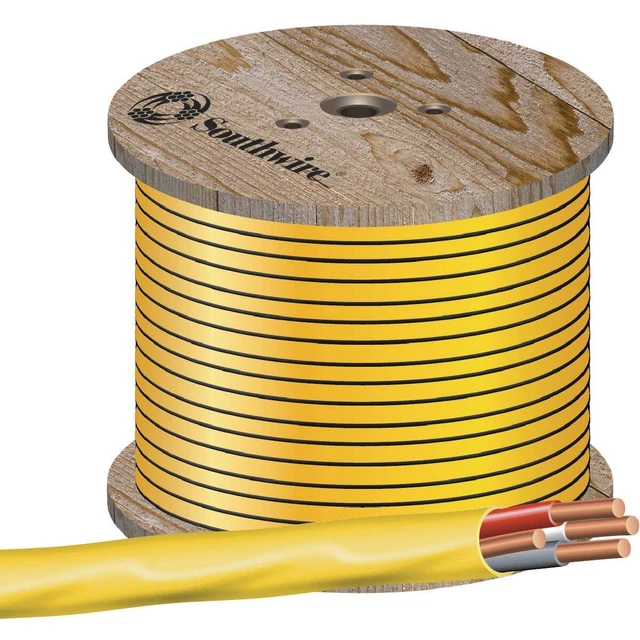 Romex 250 Ft. 12/3 Solid Yellow NMW/G Electrical Wire 63947672 Romex 63947672 12