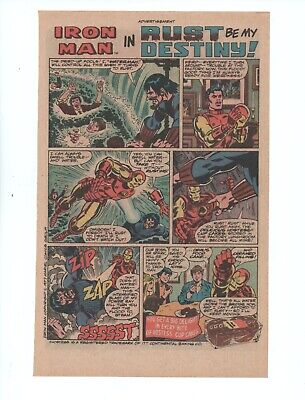 Iron Man Rust Be My Destiny Hostess Cupcakes Marvel Comics - 1977 Vtg PRINT AD