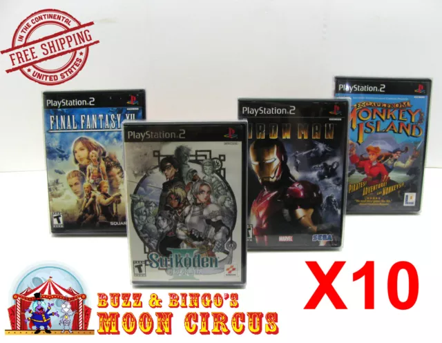 10X Sony Playstation Ps2 Cib Game - Clear Protective Box Protectors Sleeve Case