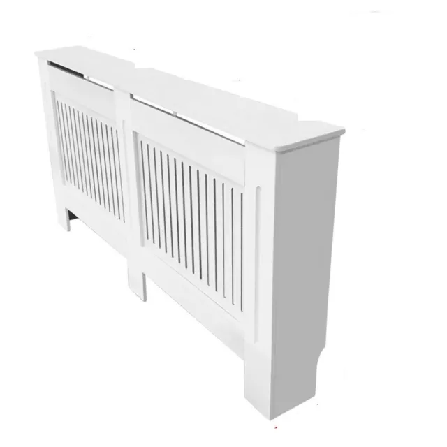 Radiator Cover white traditional MDF Wood Grill shelf cabinet Modern Furniture.
