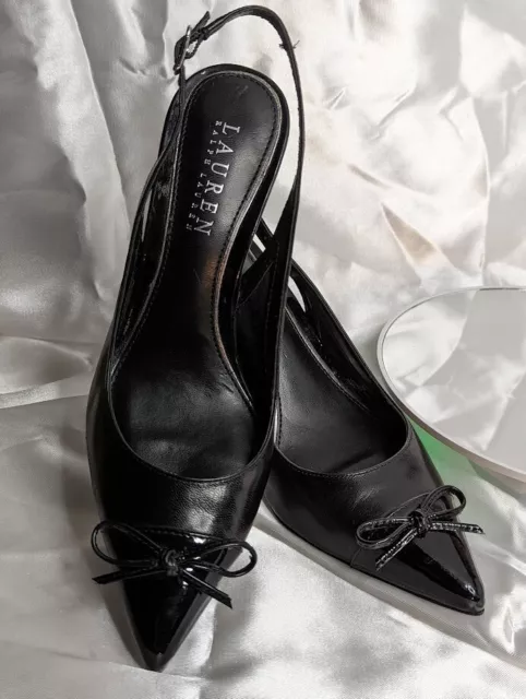 Lauren Ralph Lauren High Heel Black Leather Shoes Size 6B