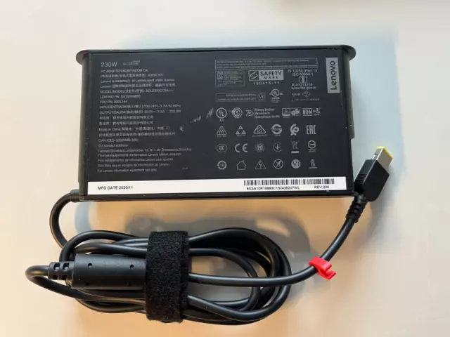 GENUINE LENOVO ADL230SCC3A PSU 02DL144  20V 11.5A 230W Square Tip FREE SHIPPING