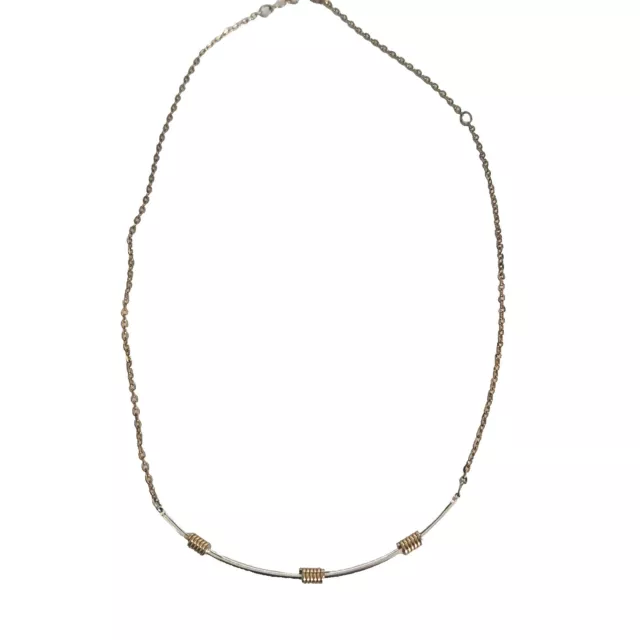 SARAH COVENTRY VINTAGE Long Bar Silver & Gold Tone Necklace $16.99 ...