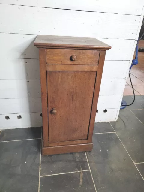 Ancienne Table De Chevet En Chêne Style Louis Philippe