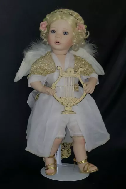 "TIA" UNIQUE By Linda Steele. Designer Guild 18" Porcelain Angel Doll MINT/BOX.