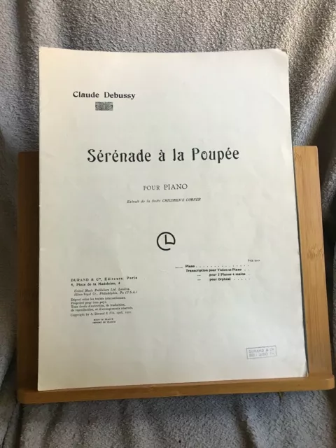 Debussy Sérénade de la Poupée Children Corner n°3 partition piano éd. Durand