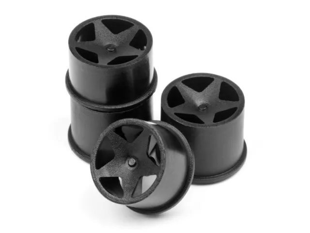 HPI #114276 - Q32 SUPER STAR WHEEL SET F/R (BLK/18x10/18x14/4pcs)