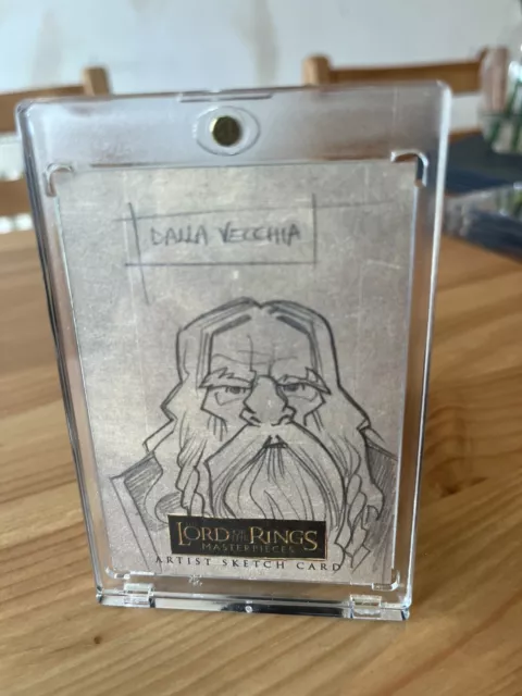 2006 LORD OF THE RINGS MASTERPIECES 1 - SKETCH DALLA VECCHIA of Gimli LOTR TOPPS