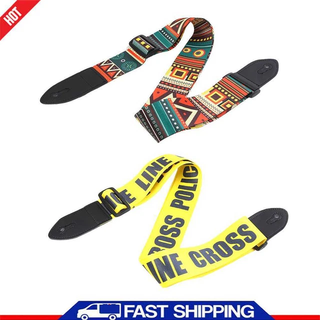 Polyester Guitar Strap Adjustable Belt for Acoustic Folk Electric Guitar Bass ✅