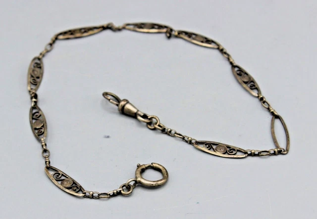 Ancienne Chaîne De Montre Gousset En Argent 800 – Belle Occasion