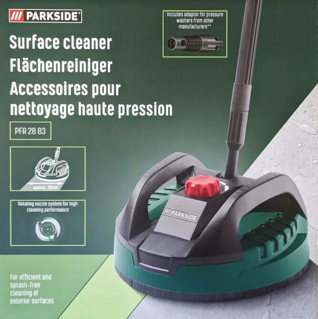 Parkside Flächenreiniger PFR 28 B3 / 28 cm für Hochdruckreiniger inkl. Adapter