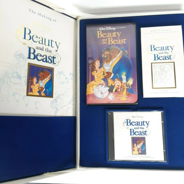BEAUTY AND THE Beast Deluxe Collectors Edition VHS CD Book Walt Disney ...